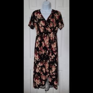 Maternity Floral Faux Wrap Dress